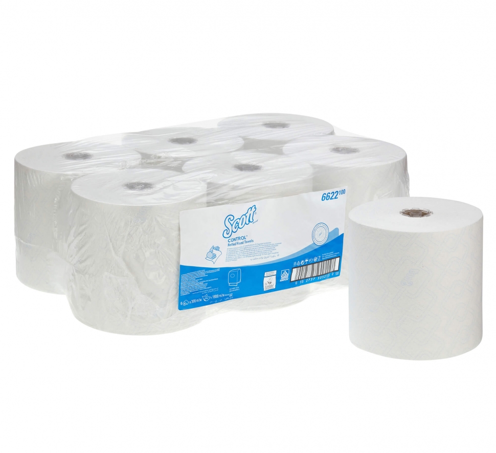 Бумажные полотенца в рулонах Kimberly-Clark Scott Control 6622, однослойные