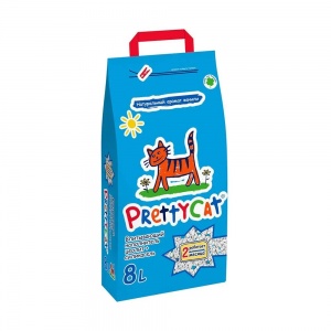 PrettyCat наполнитель глиняный впитывающий с део-кристаллами Aroma Fruit 4 кг (8 литра)