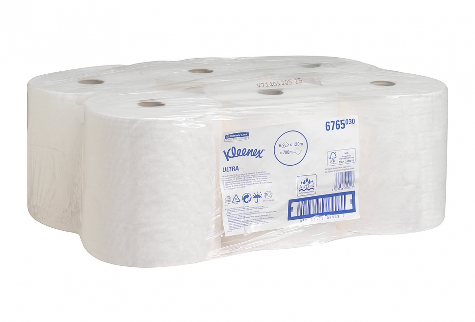 Бумажные полотенца в рулонах Kimberly-Clark Клинекс 6765, двухслойные