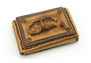 Чехол кожаный для зажигалки Zippo, Skeleton