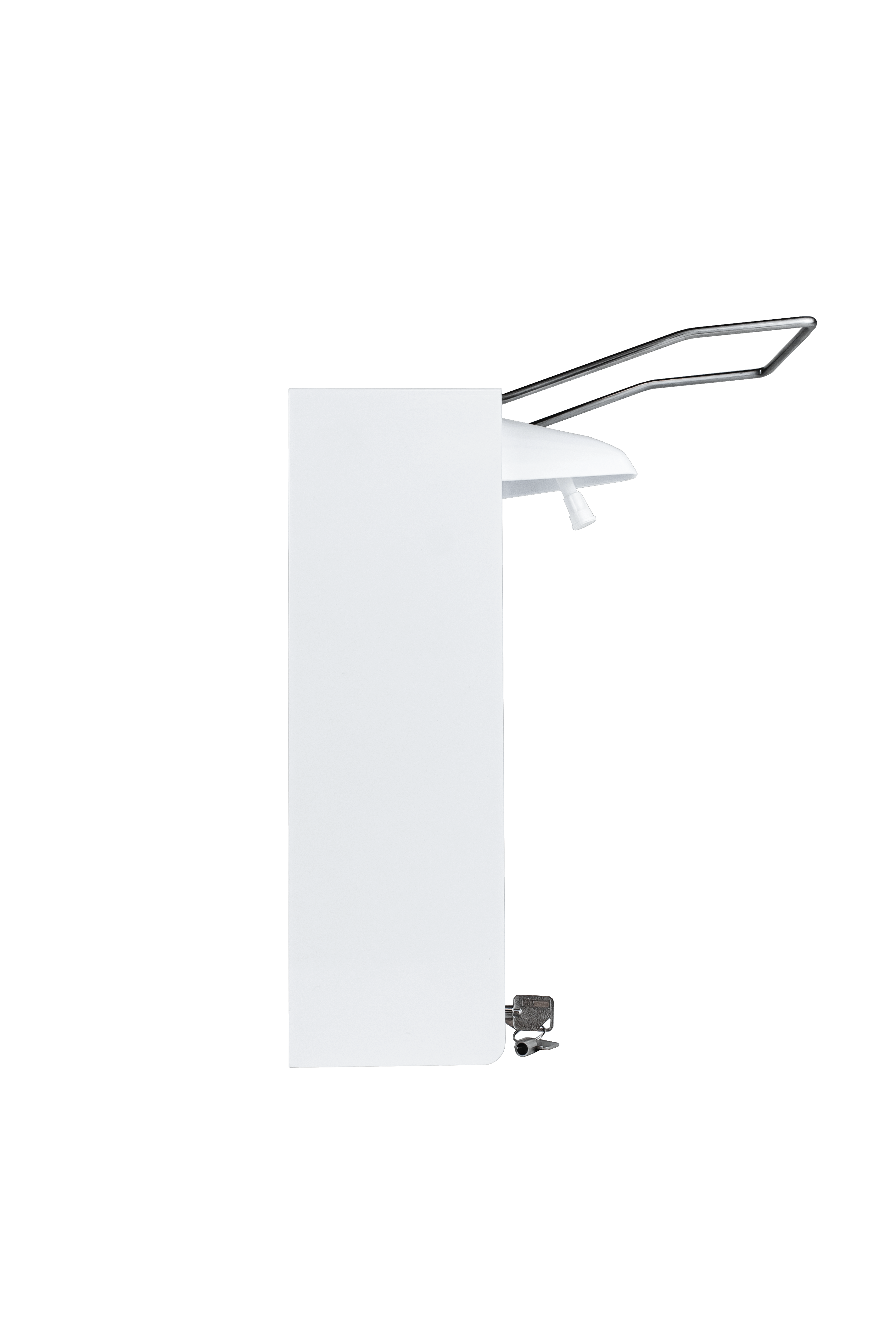 Локтевой дозатор металлический антивандальный HÖR-D-030A (с замком)