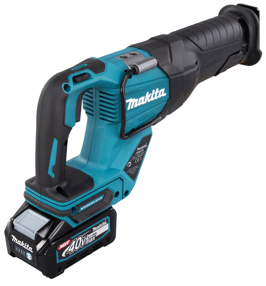 Пила сабельная аккумуляторная Makita JR001GM201 Li-ion, 40В, XGT, 32 мм, 0 - 3000 об/мин