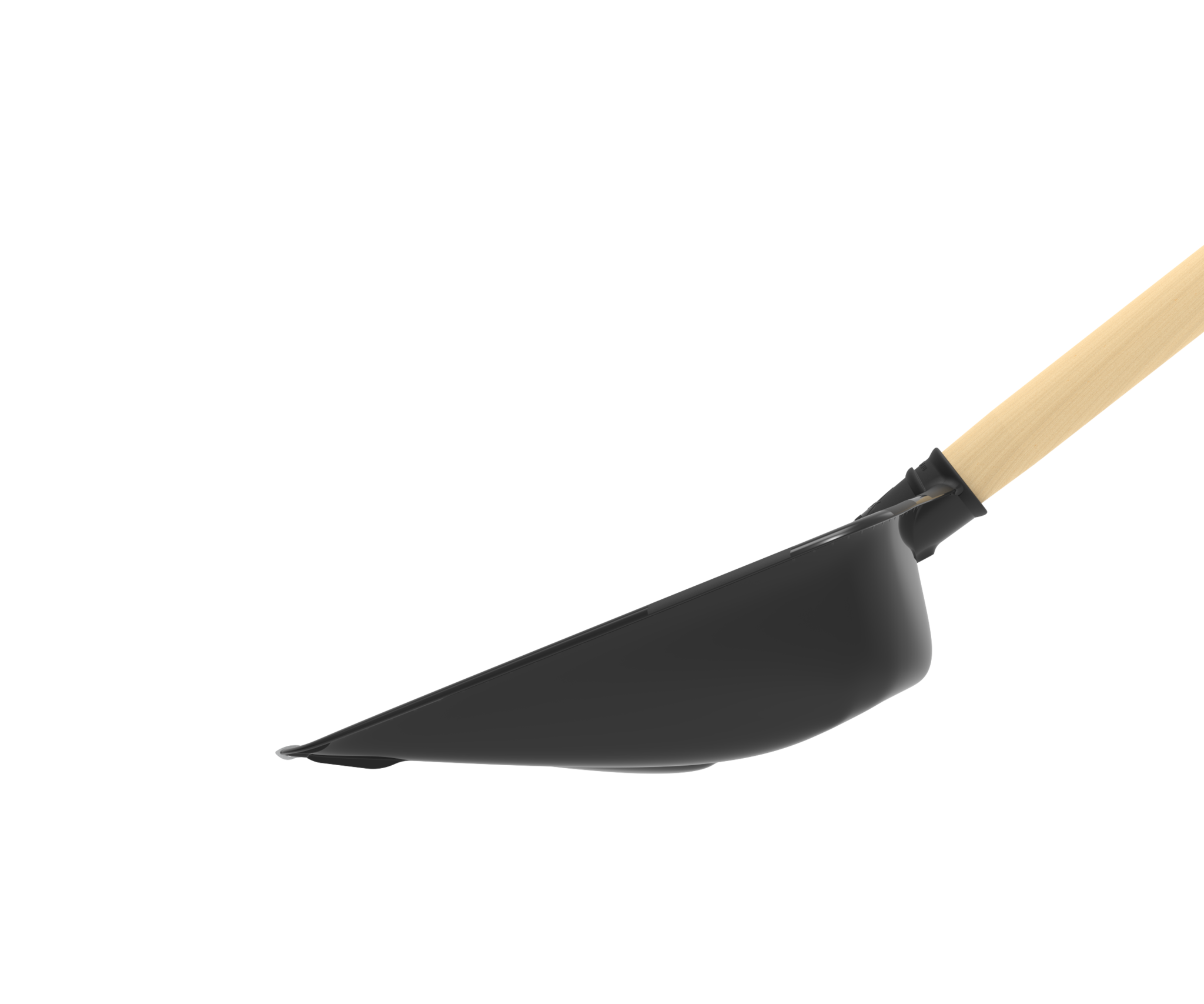 Лопата снеговая с металлической планкой и пластмассовой ручкой «Альфа» 460×420мм