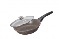 Сковорода со съемной ручкой со стеклянной крышкой ЧУДЕСНИЦА 24см