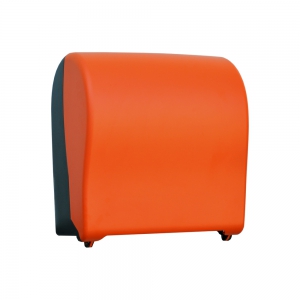 Автоматический держатель бумажных полотенец в рулонах MERIDA UNIQUE SOLID CUT ORANGE LINE глянец CUO352