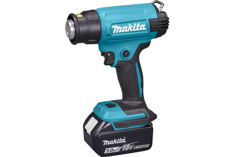 Строительный фен аккумуляторный Makita DHG181RT1J LXT 18В, 1х5.0 Ач, 550°C