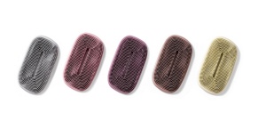 Силиконовая мыльница с щеткой KF Pastel