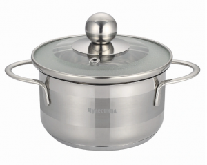 Кастрюля из нержавеющей стали c крышкой ЧУДЕСНИЦА КС-3502