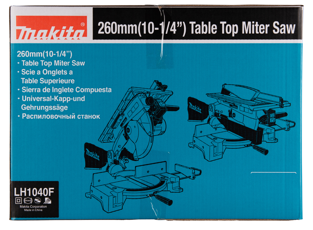 Пила торцовочная комбинированная Makita LH1040F 1650 Вт, 260 мм, 4800 об/мин