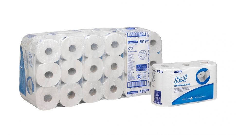 Туалетная бумага в стандартных рулонах Kimberly-Clark Scott 600 8517