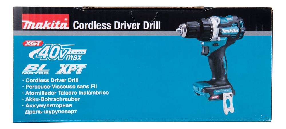 Дрель-шуруповерт аккумуляторная Makita DF002GZ XGT 40В, 65 Нм, 2200 об/мин, без акб и ЗУ