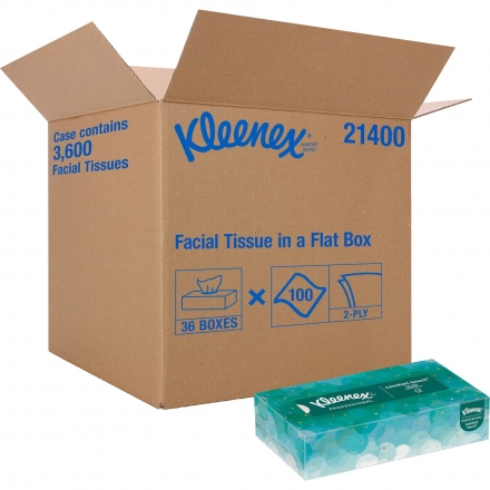 Гигиенические салфетки настольные Kimberly-Clark Клинекс 21400, двухслойные