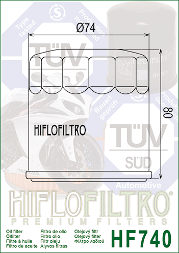 HF740 Фильтр масляный