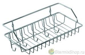 Полка хромированная с 5 крючками ZA-021C