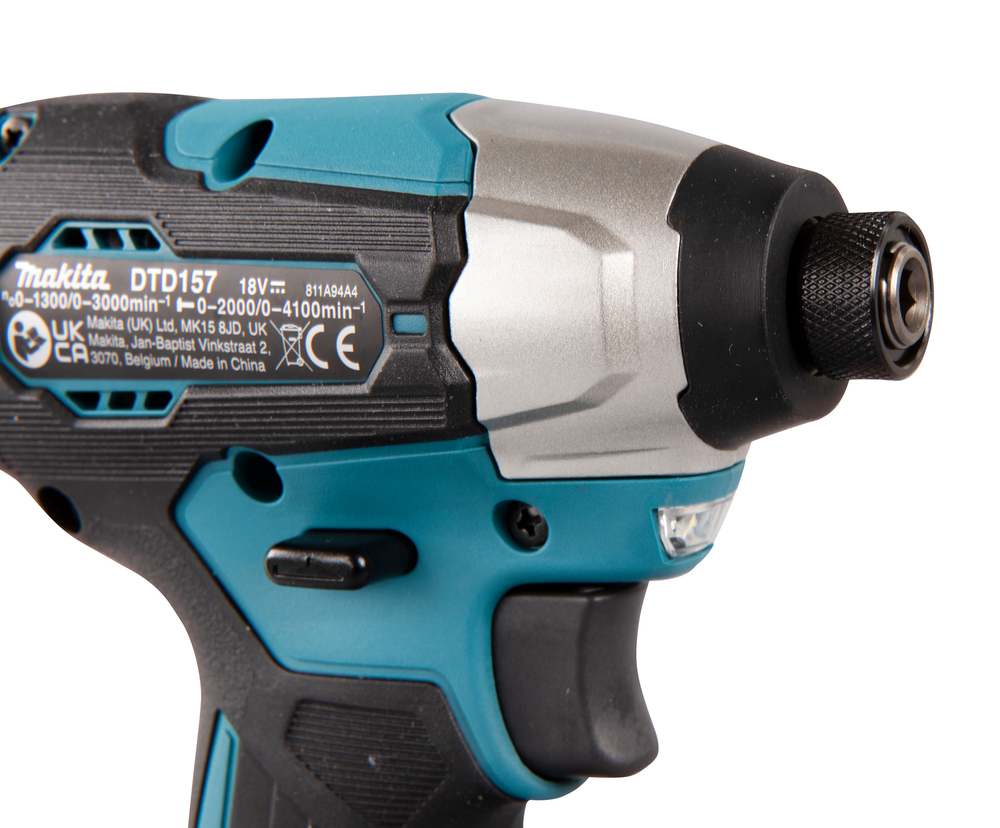 Шуруповерт ударный аккумуляторный Makita DTD157Z LXT 18В, 140 Нм, 3000 об/мин, без акб и ЗУ