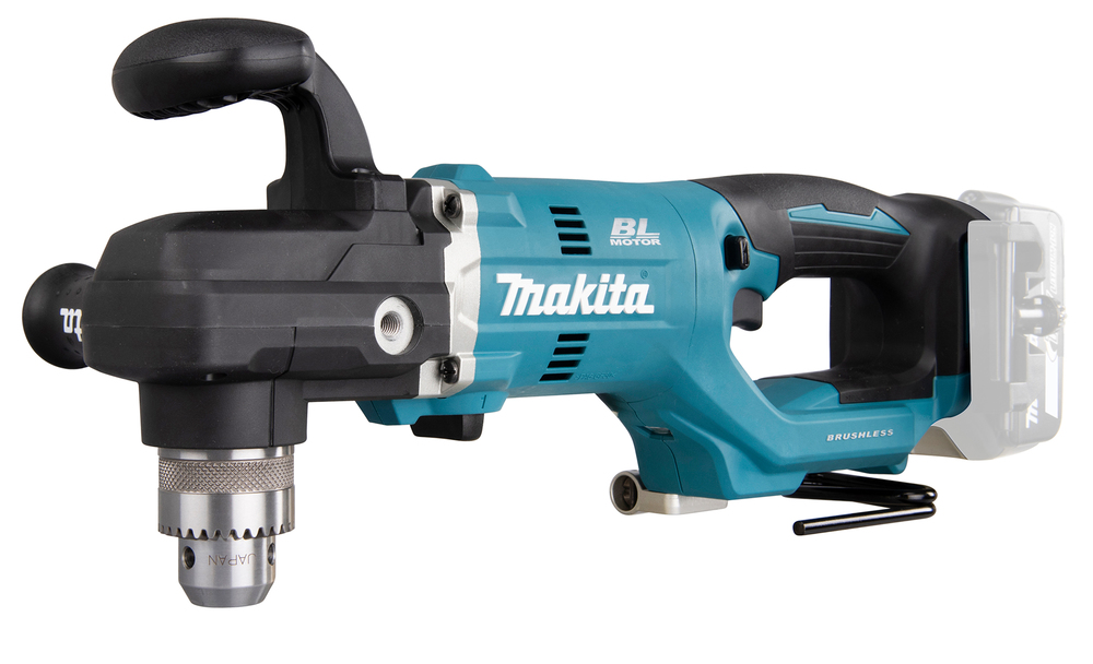 Угловая дрель аккумуляторная Makita DDA450ZK LXT 18В, 25 Нм, 1400 об/мин, без акб и ЗУ