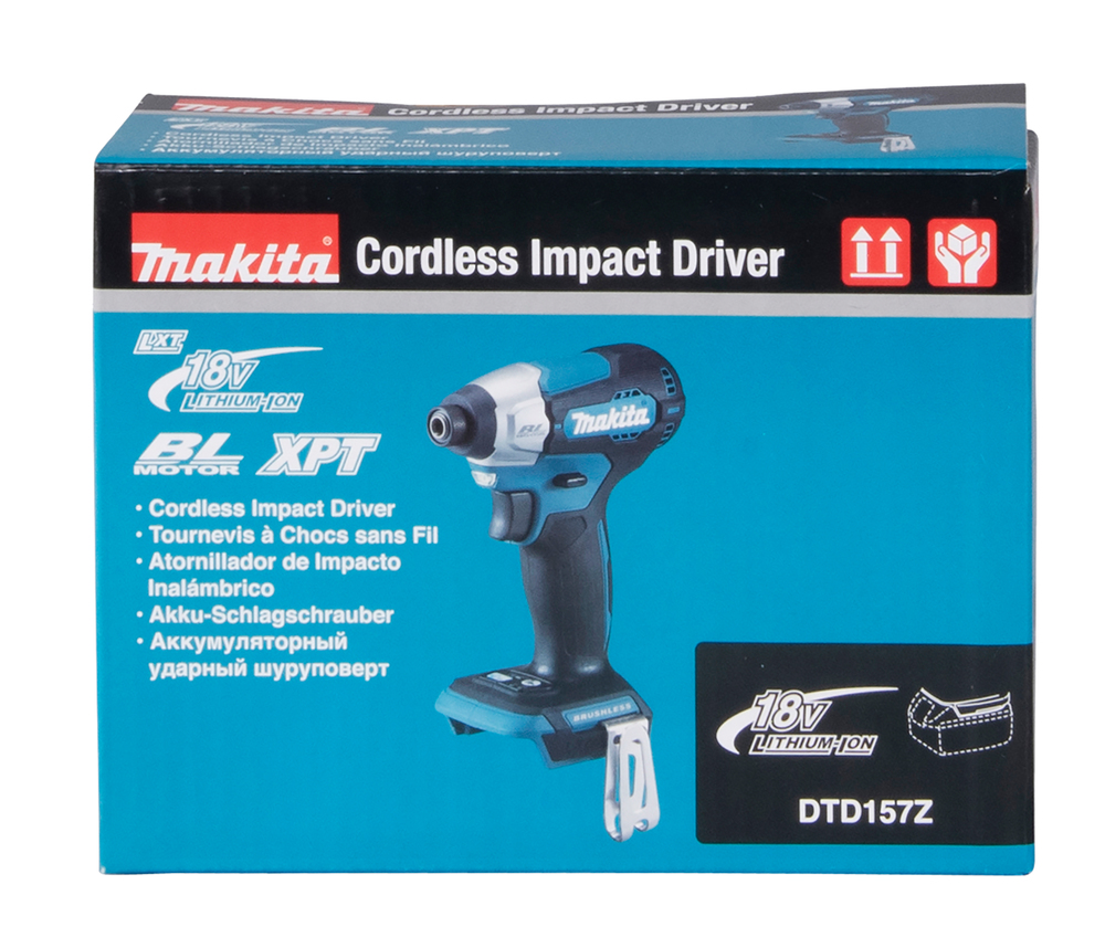 Шуруповерт ударный аккумуляторный Makita DTD157Z LXT 18В, 140 Нм, 3000 об/мин, без акб и ЗУ