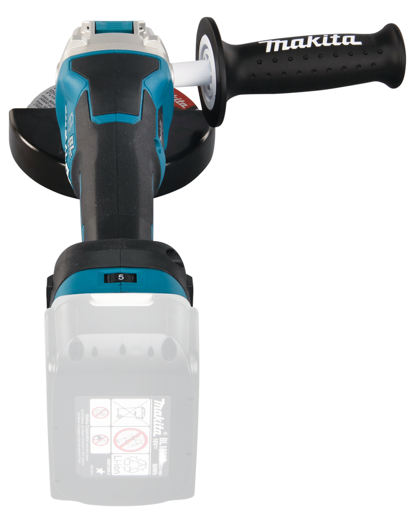 Угловая шлифмашина аккумуляторная с системой крепления диска X-Lock Makita DGA519Z LXT 18В, 125 мм, 3000 - 8500 об/мин, без акб и ЗУ
