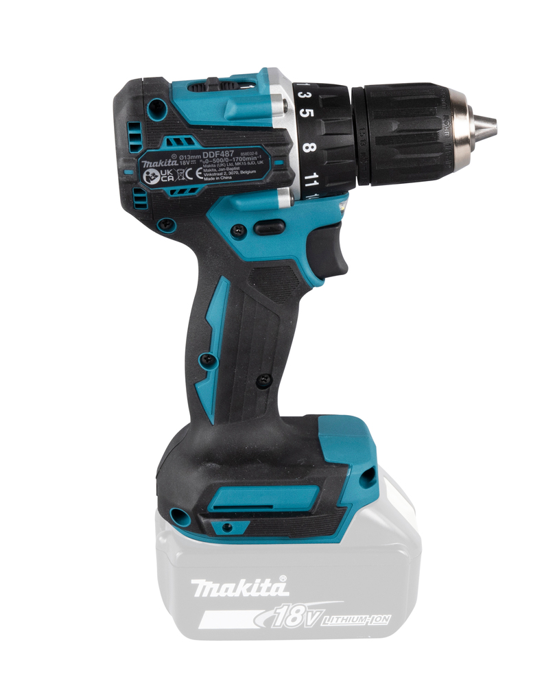 Дрель-шуруповерт аккумуляторная Makita DDF487Z LXT BL 18В, 40 Нм, 1700 об/мин, без акб и ЗУ