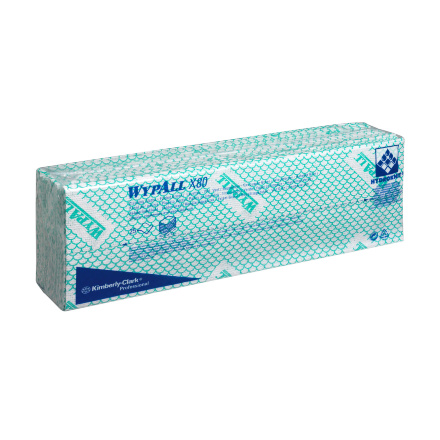 Протирочный материал в пачках Kimberly-Clark WypAll X80 7566, зеленый