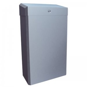 Корзина для мусора с крышкой металлическая MERIDA STELLA ECONOMY 27 л матовая KEM201