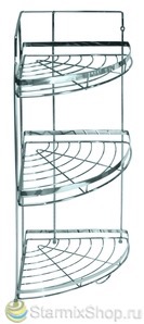 Полка тройная угловая хром АЕ-596