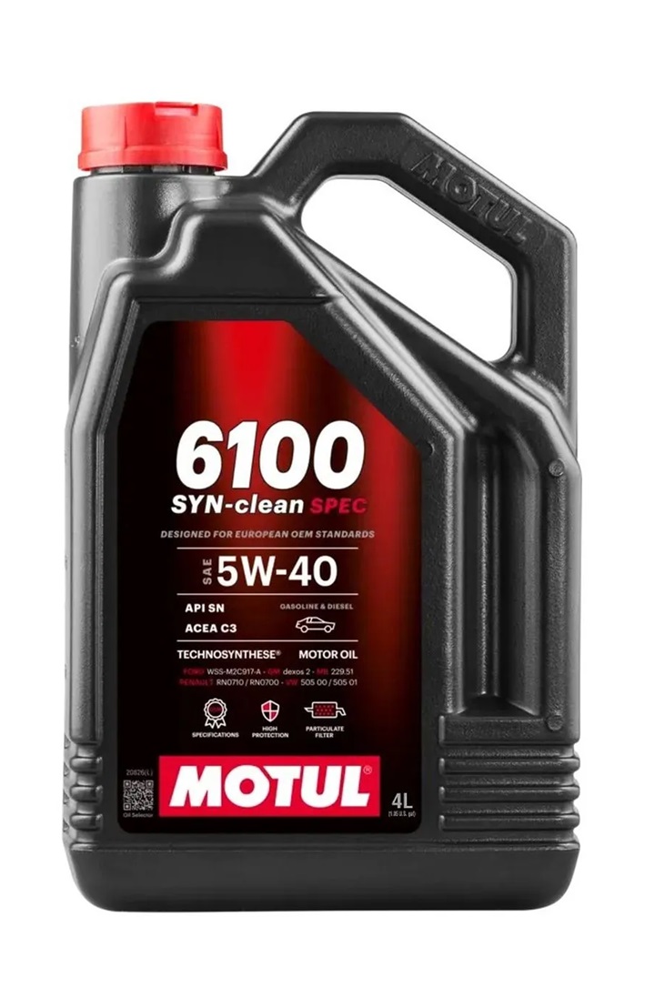 Моторное масло MOTUL 6100 SYN-clean SPEC 5W40 (4 л.)