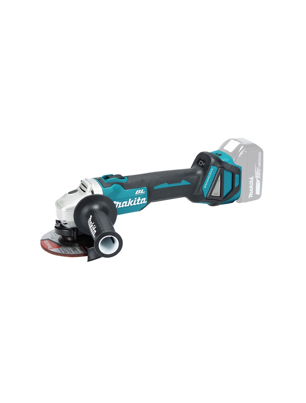 Угловая шлифмашина аккумуляторная Makita DGA512Z LXT 18В, 125 мм, 3000 - 8500 об/мин, без акб и ЗУ