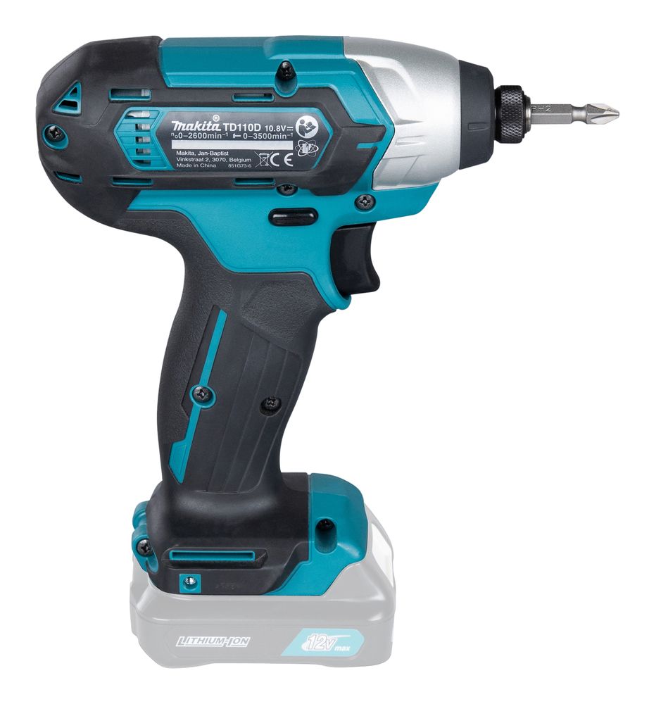 Шуруповерт ударный аккумуляторный Makita TD110DZ CXT 10.8В, 110 Нм, 2600 об/мин, без акб и ЗУ