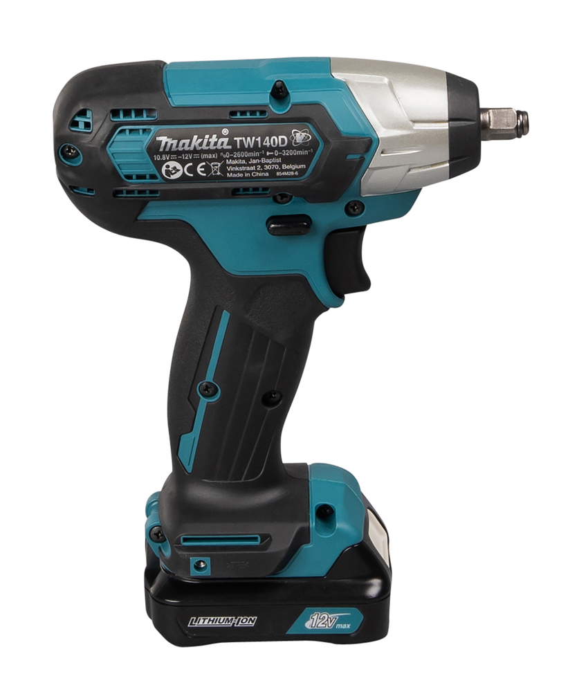 Гайковерт ударный аккумуляторный Makita TW140DWAE CXT 10.8В, 2х2.0 Ач, 3/8\", 140 Нм, 0 – 2600 об/мин