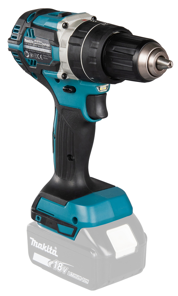 Ударная дрель-шуруповерт аккумуляторная Makita DHP484Z LXT 18В, 54 Нм, 2000 об/мин, без акб и ЗУ