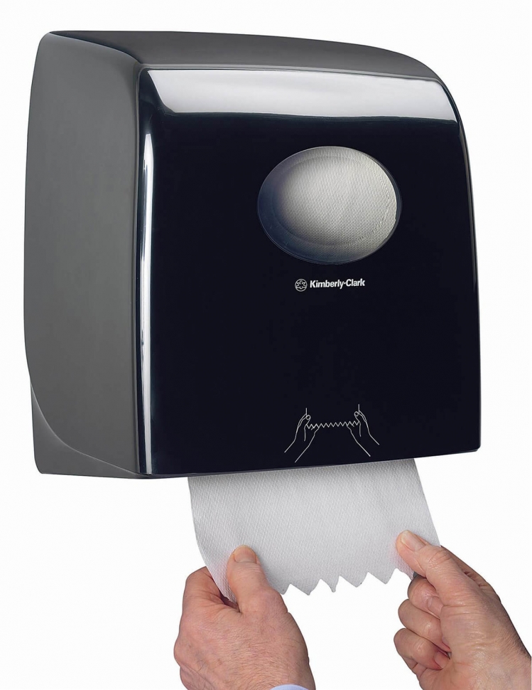 Диспенсер для рулонных полотенец Kimberly-Clark Aquarius Slimroll чёрный 7185