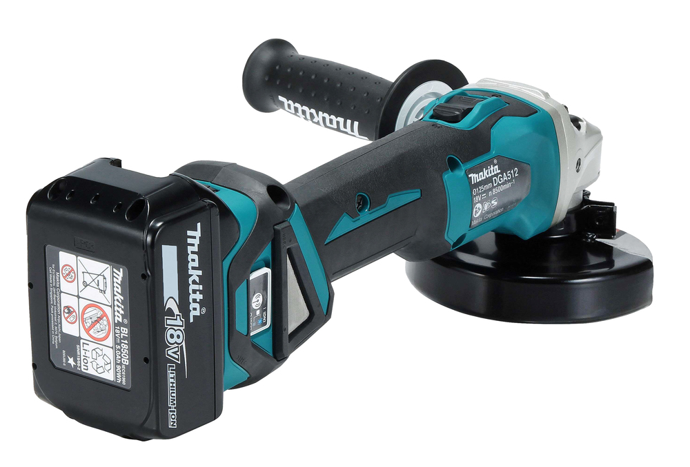 Угловая шлифмашина аккумуляторная Makita DGA512ZU LXT 18В, 125 мм, 3000 - 8500 об/мин, без акб и ЗУ