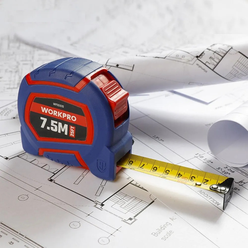 Рулетка 7,5 м х 19 мм нейлоновое покрытие, метрическая и дюймовая шкала WORKPRO