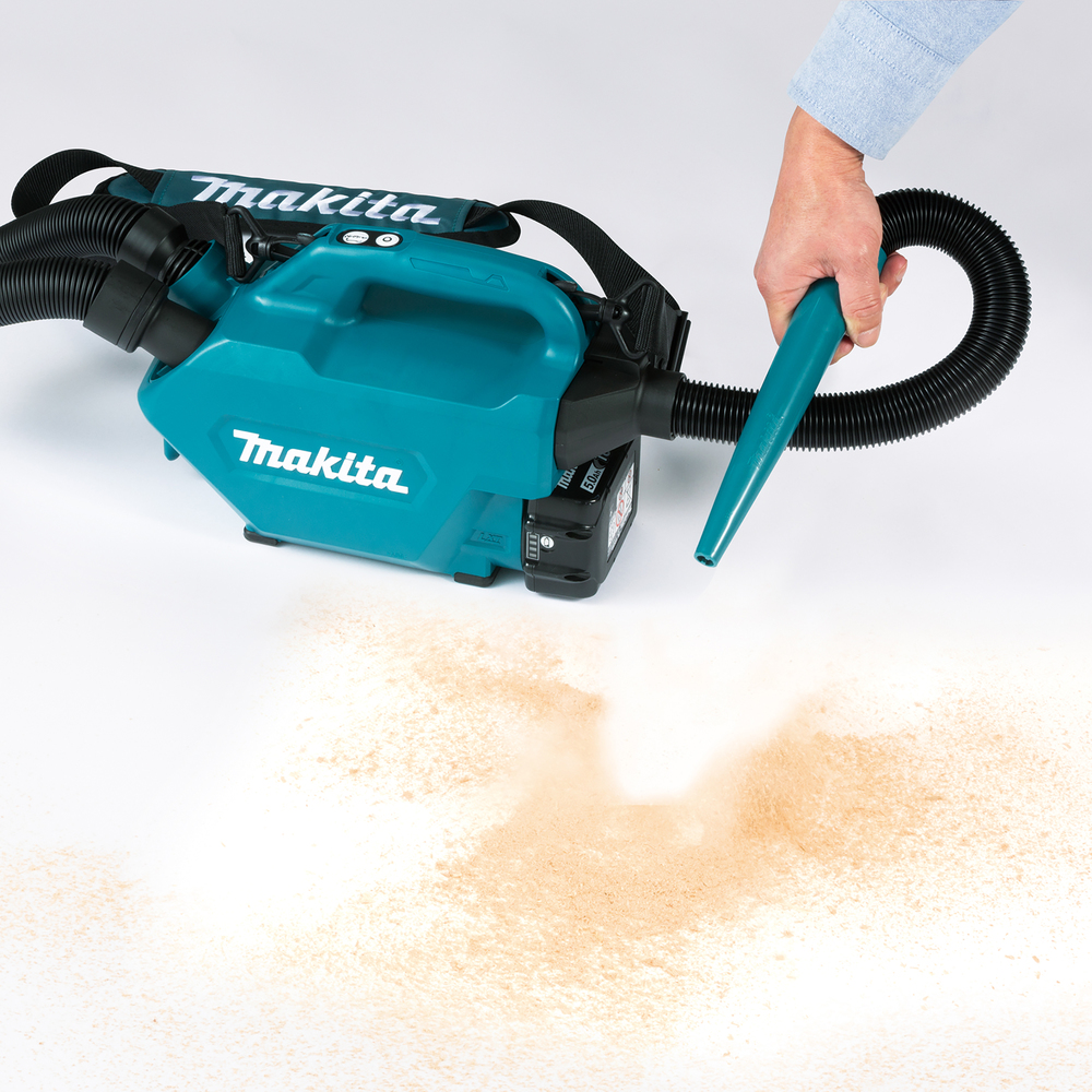 Пылесос аккумуляторный Makita DCL184Z 18В,1400 л\м, 5,4 кПа, 0.33\0.5 л, без акб и ЗУ