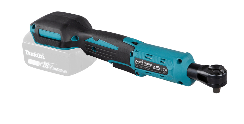 Угловой гайковерт трещетка аккумуляторный Makita DWR180Z LXT 18В, 3/8\" и 1/4\", 47.5 Нм, 0 – 800 об/мин, без акб и ЗУ