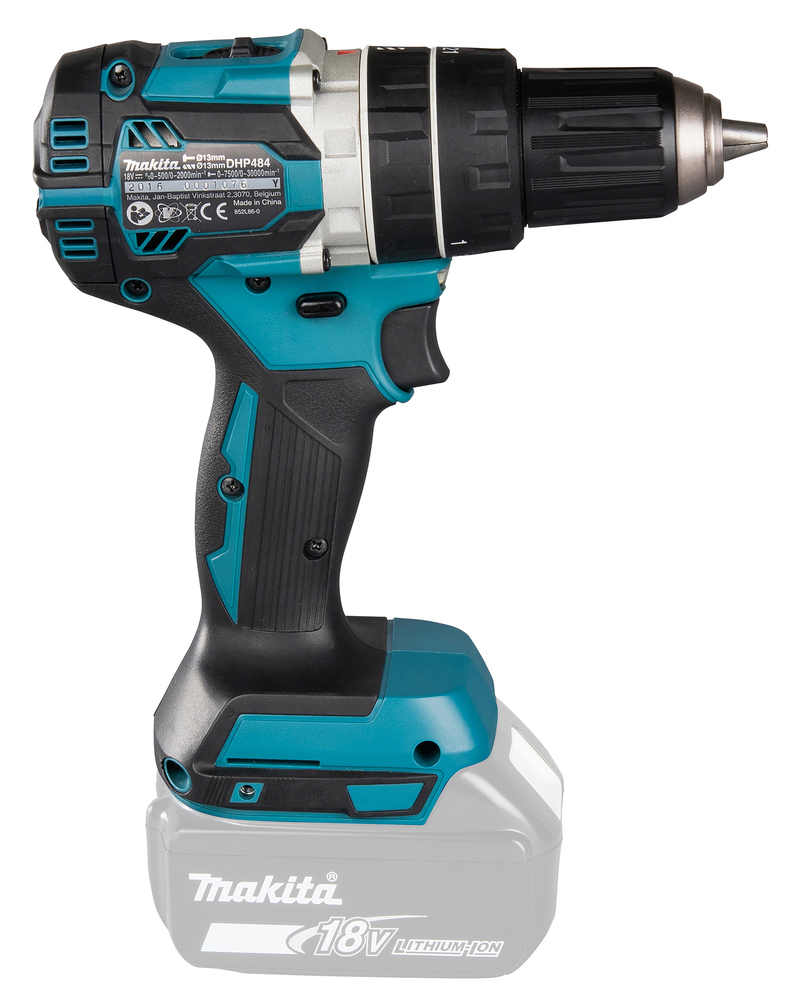 Ударная дрель-шуруповерт аккумуляторная Makita DHP484Z LXT 18В, 54 Нм, 2000 об/мин, без акб и ЗУ