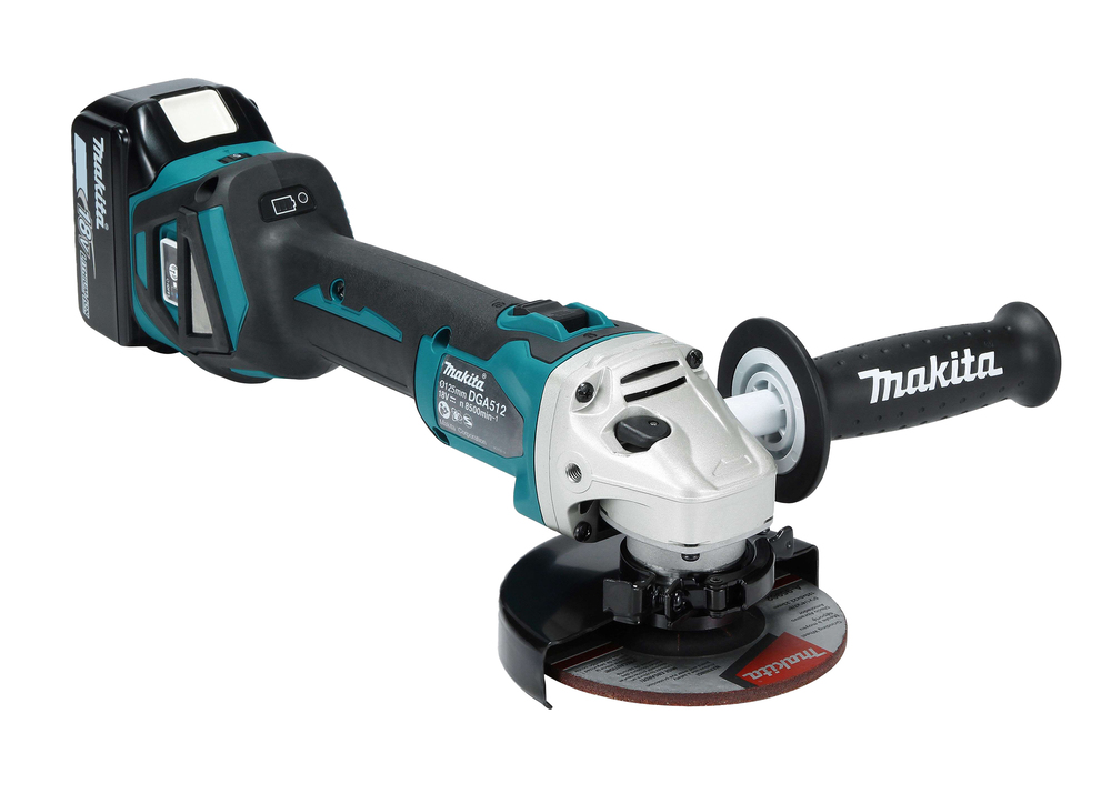 Угловая шлифмашина аккумуляторная Makita DGA512ZU LXT 18В, 125 мм, 3000 - 8500 об/мин, без акб и ЗУ