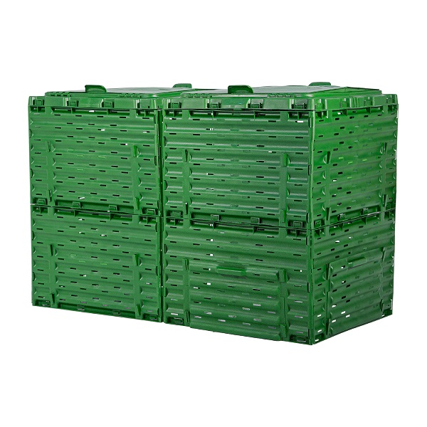 Компостер  Piteco с крышкой 600л зелёный