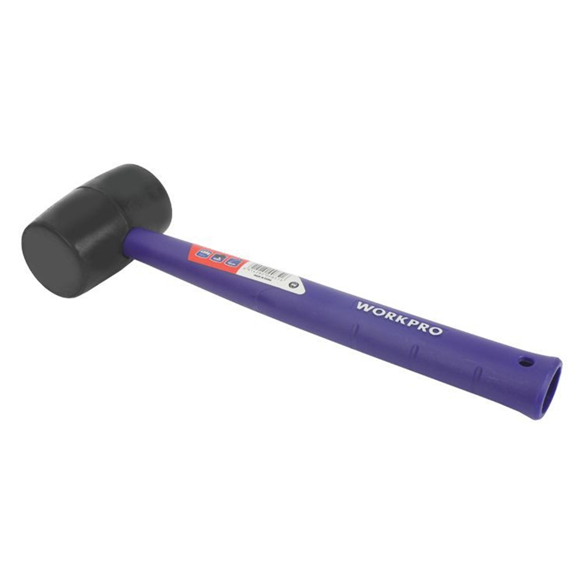 Киянка с пластиковой рукояткой 450г резиновая черная WORKPRO