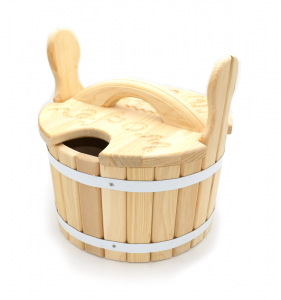 Запарник с крышкой для веников в бани круглый 10 л