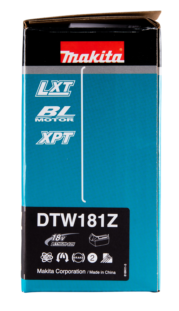 Гайковерт ударный аккумуляторный Makita DTW181Z LXT 18В, 1/2\", 210 Нм, 0 – 2400 об/мин, без акб и ЗУ