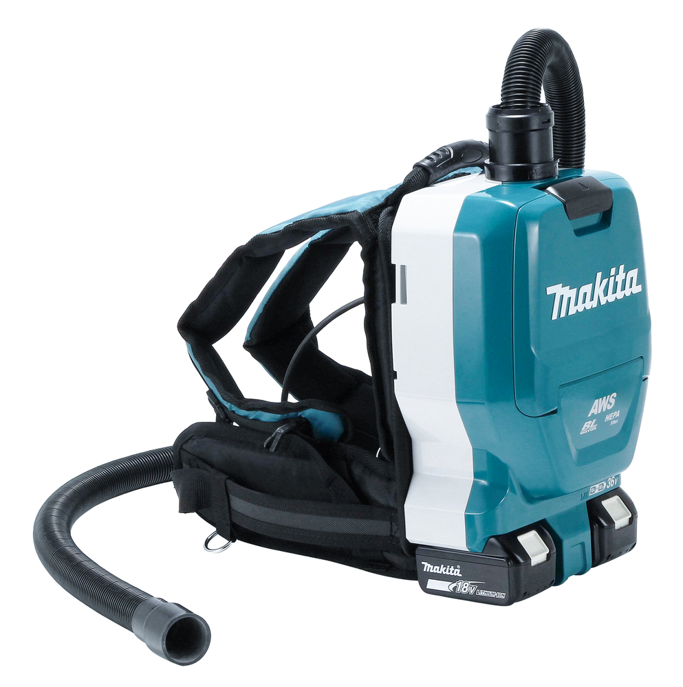 Пылесос ранцевый аккумуляторный Makita DVC265ZXU LXT 18В X2,  11 кПа, 2 л, без акб и ЗУ