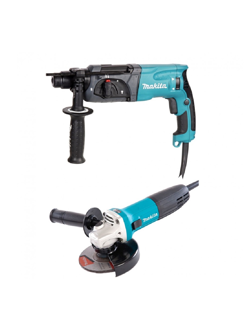 Набор электроинструментов Makita DK0120 (УШМ GA5030+ перфоратор HR2470)