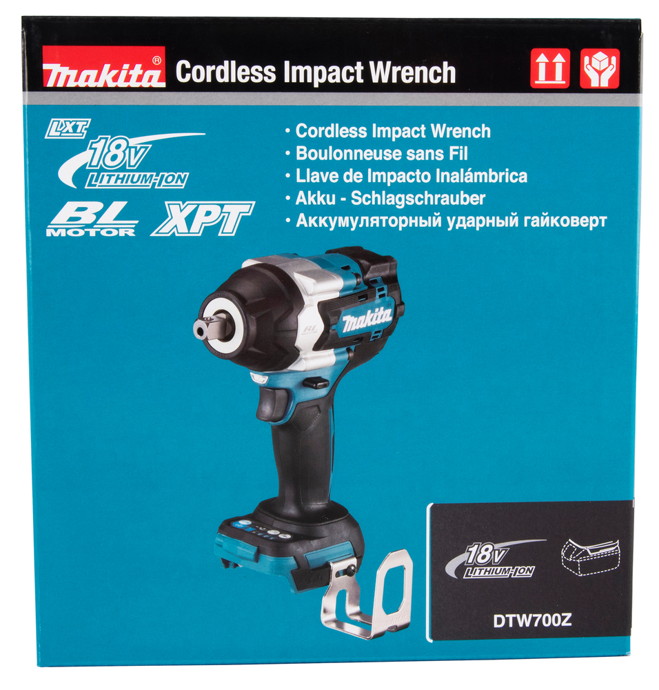 Аккумуляторный ударный гайковерт с приводом Makita DTW700Z 1/2\" LXT 18В, 1/2, 700 Нм, без акб и З/У