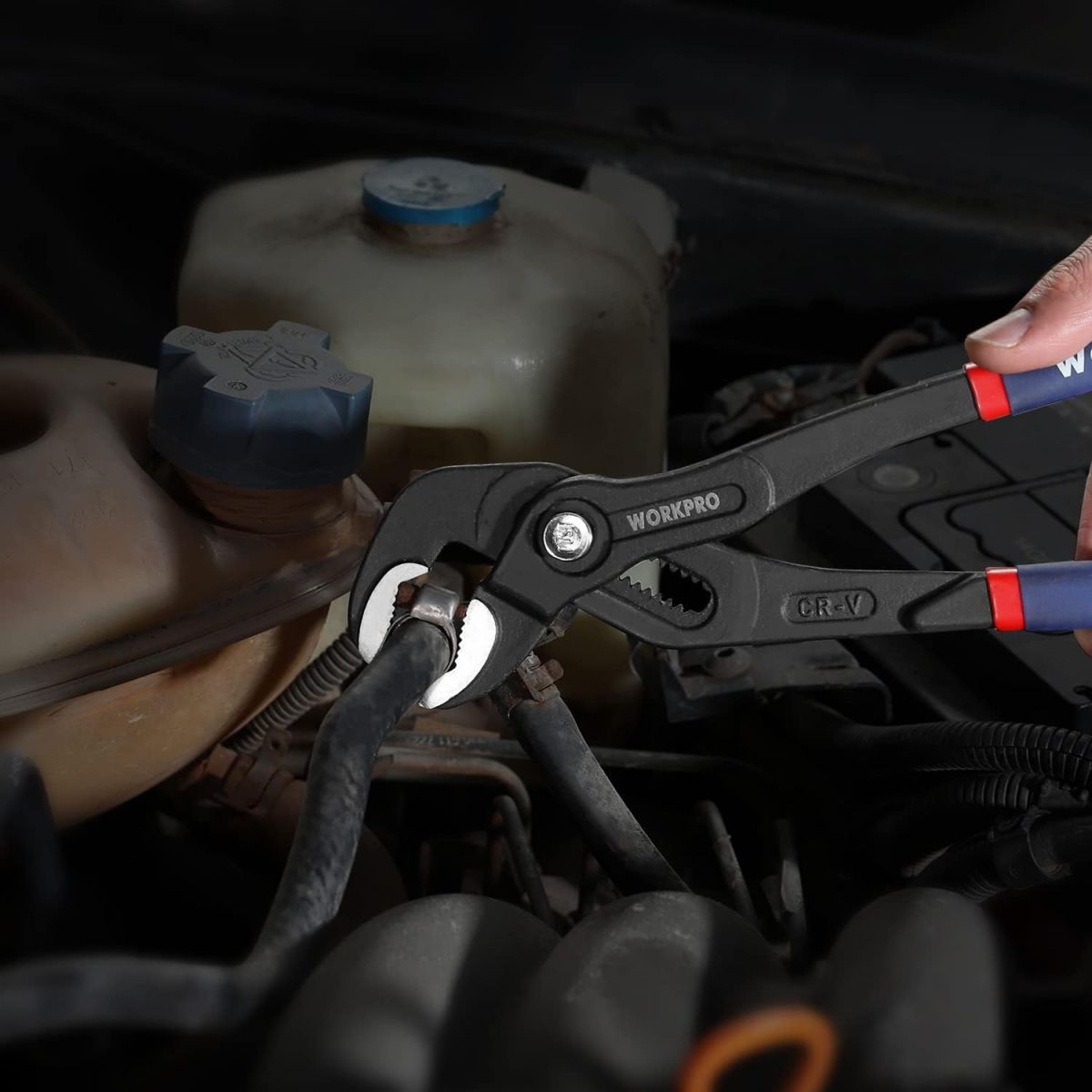 Клещи переставные 250 мм CR-V (с кнопкой быстрой регулировки) WORKPRO