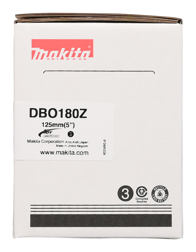 Эксцентриковая шлифовальная машина аккумуляторная Makita DBO180Z LXT 18В, 125 мм, без акб и ЗУ