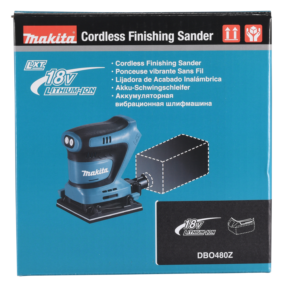 Вибрационная шлифмашина аккумуляторная Makita DBO480Z LXT 18В, 14000 об/мин, без акб и ЗУ