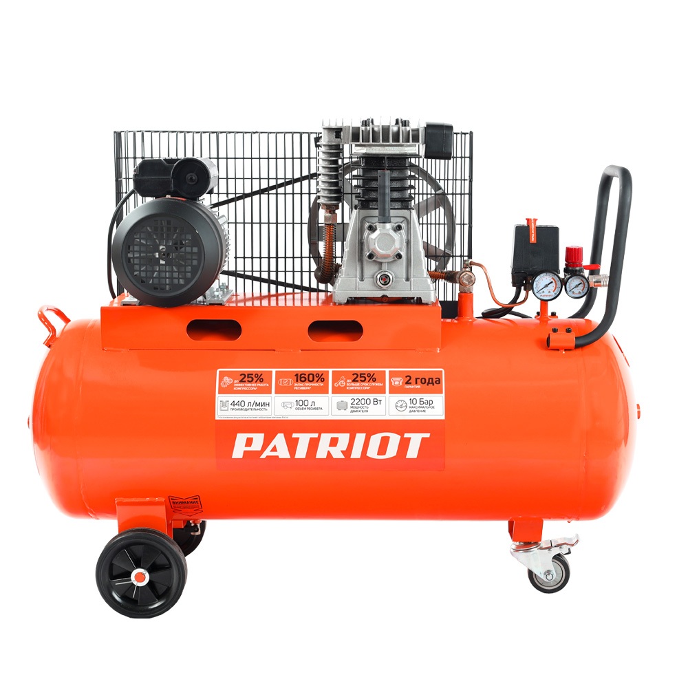 Компрессор Patriot поршневой ременной PTR 100-440I