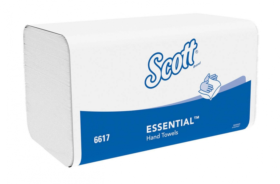 Бумажные полотенца в пачках Kimberly-Clark Скотт Экстра 6617, однослойные s-сложения